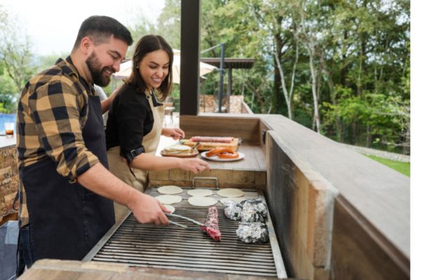 outdoor kitchen concrete